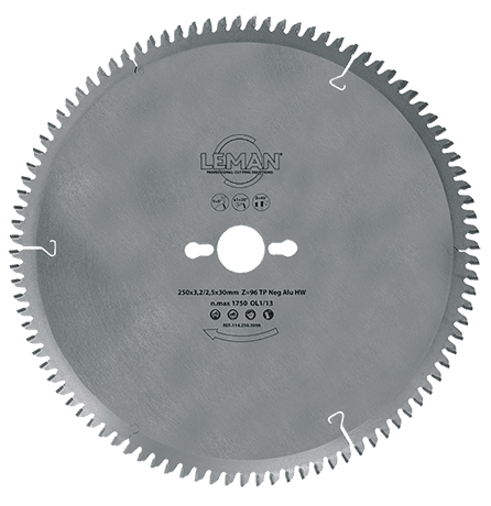 Lame de scie circulaire de mise à format D315x30mm 96 dents ALU